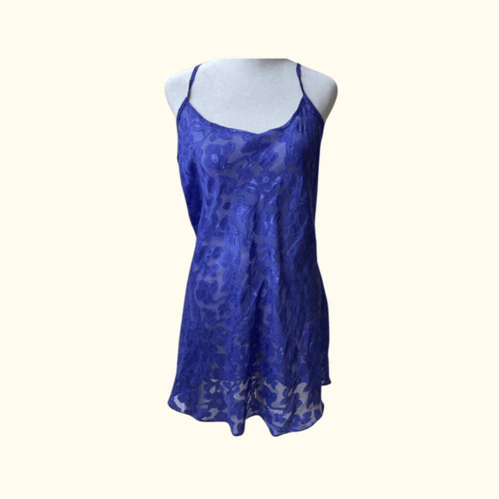 Inner Most Lace Nightdress | Blue Floral | Size M | Vintage